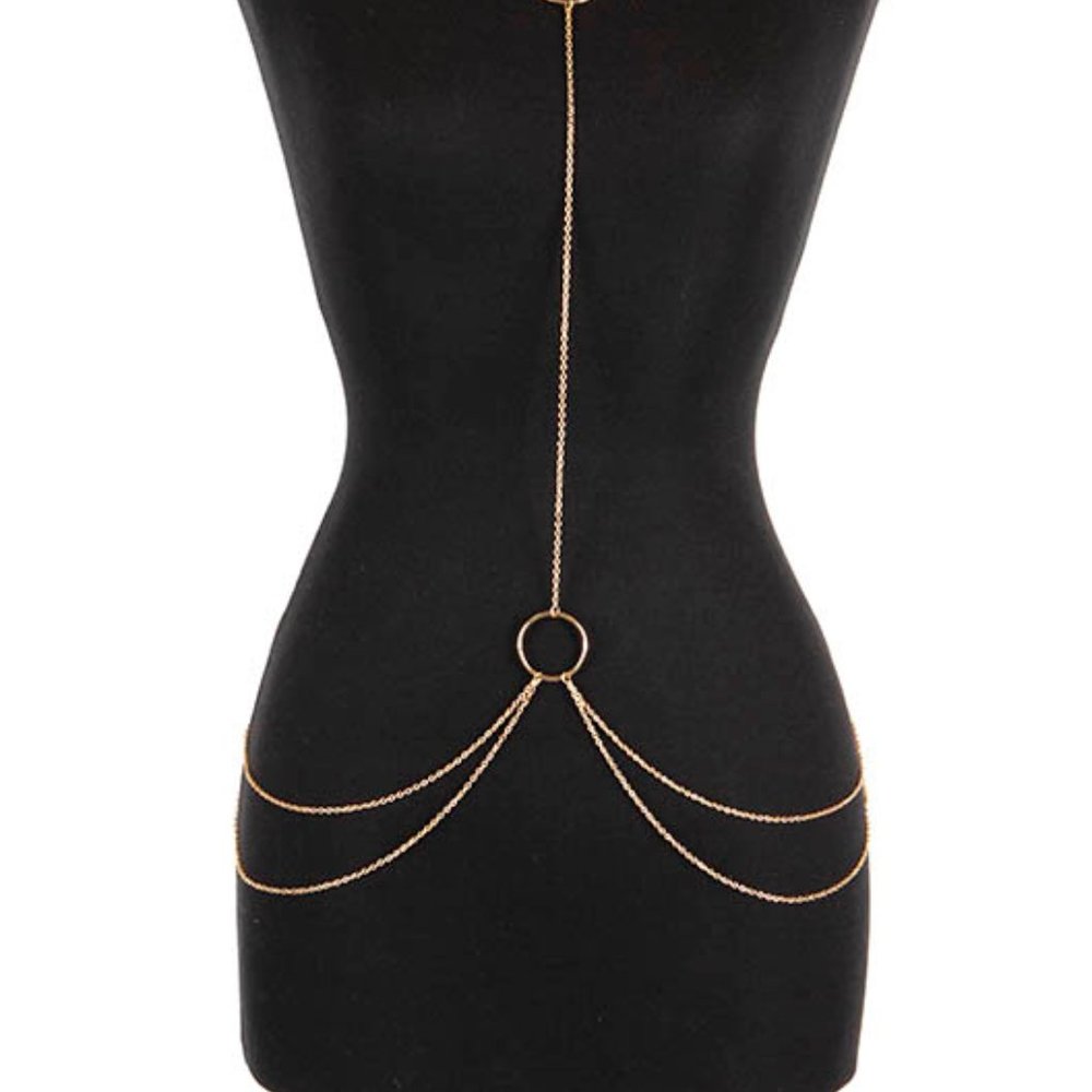 Metal Ring Link Body Chain - Picture 3 of 4